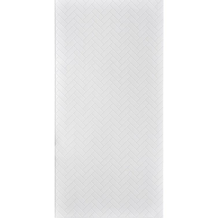 Herringbone MirroFlex 4ft. x 8ft. Glue Up PVC 3D Wall Panels 96 sq.ft.