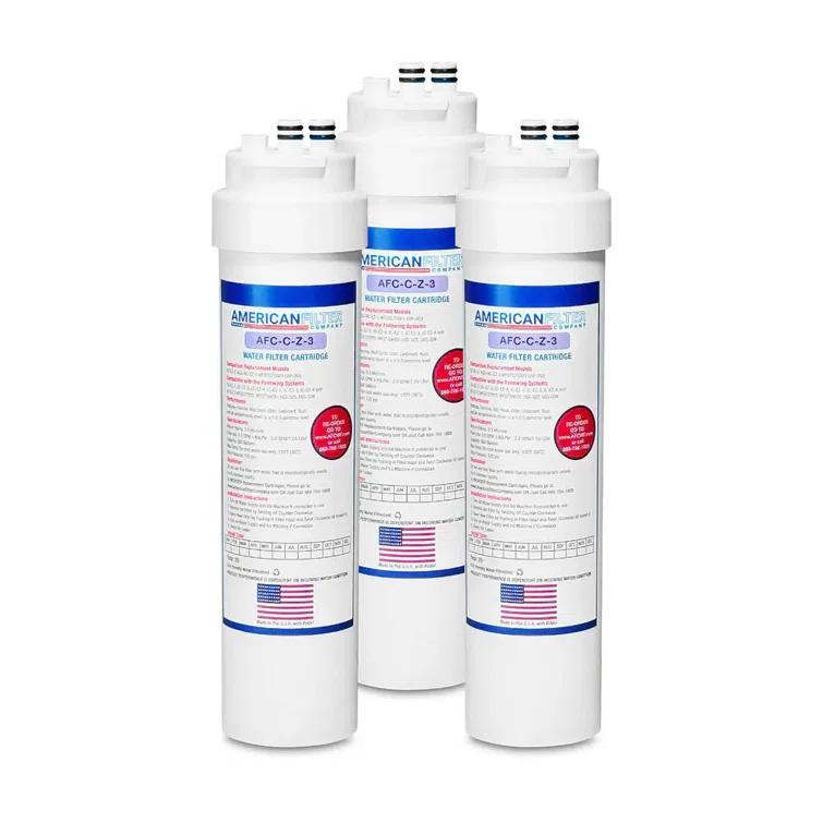 AFC-C-Z-3 , Compatible with AquaCrest AQU-RC-EZ-3 water filter cartridge -Made in U.S.A. - 3 Filter
