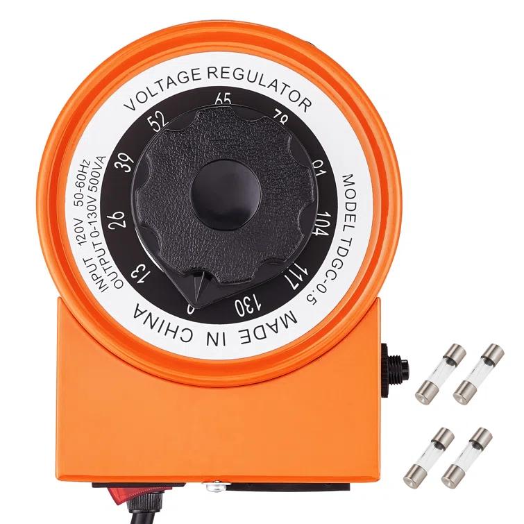 VEVOR 500VA Auto Variable Voltage Transformer, 15.3 Amp, 110V Input 0-130V Output AC Voltag