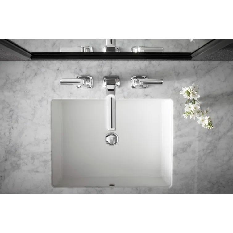 Verticyl Rectangular Undermount Bathroom Sink with Overflow