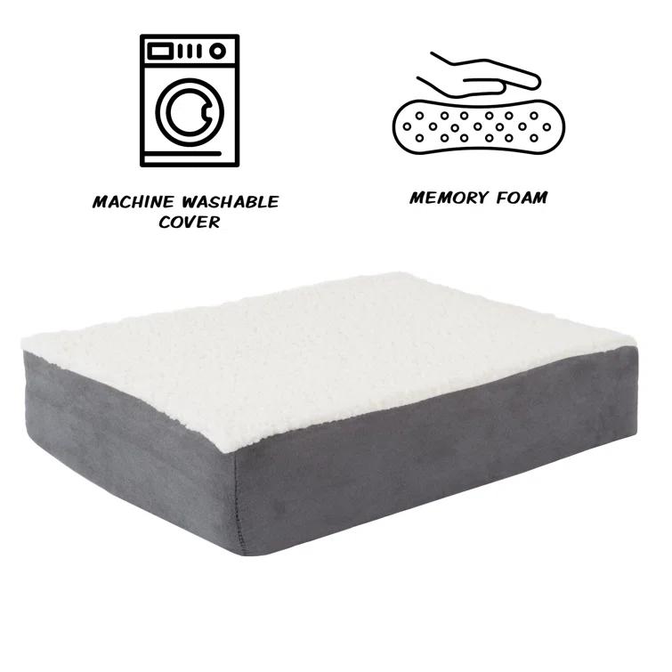 PETMAKER Orthopedic Dog Bed - Memory Foam Crate Mat with Machine Washable Cover