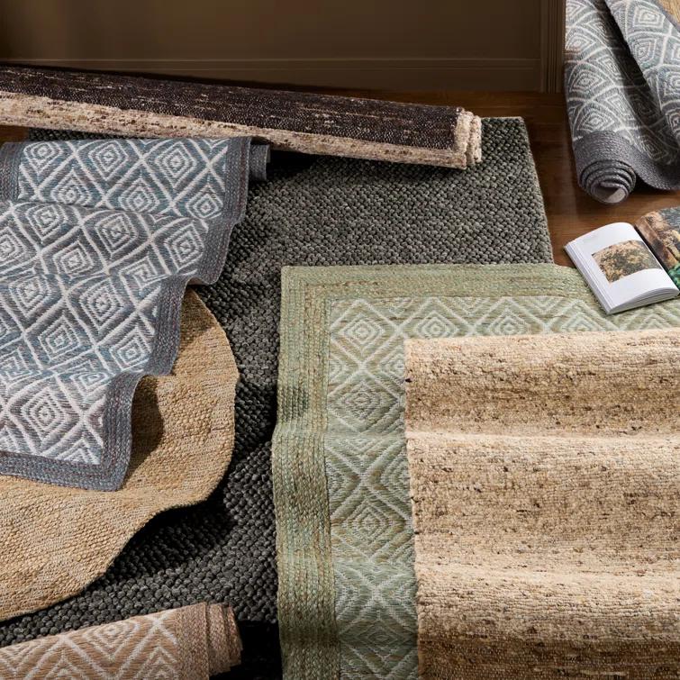 Town & Country Terra Olea Bubble Texture Handcrafted Area Rug Grey