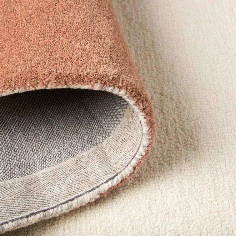 Town & Country Luxe Oslo Abstract Colorblock Handcrafted Area Rug Beige/Rust/Grey