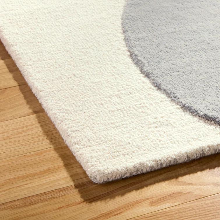 Town & Country Luxe Oslo Abstract Colorblock Handcrafted Area Rug Beige/Rust/Grey