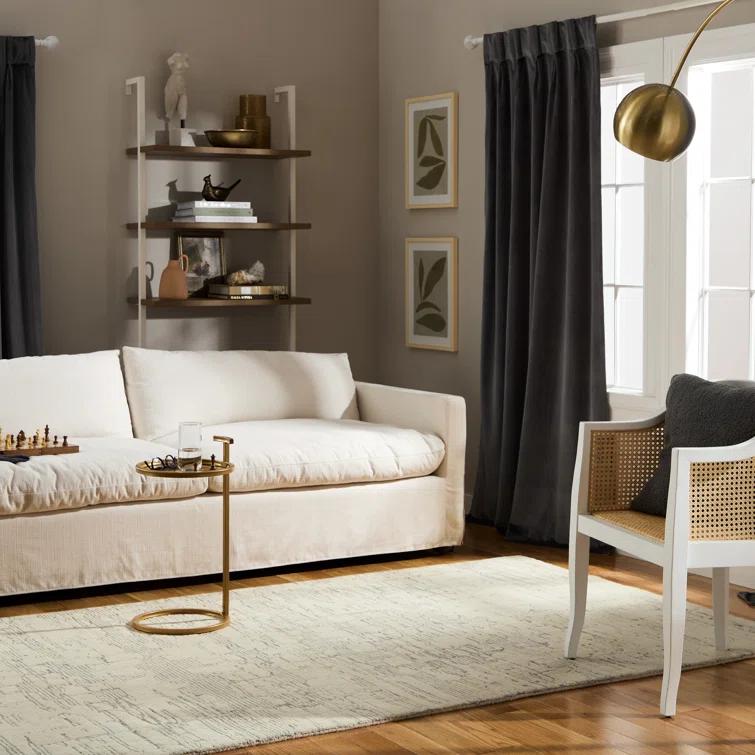 Town & Country Luxe Remin Abstract Line Art Handcrafted Area Rug Beige/Blue