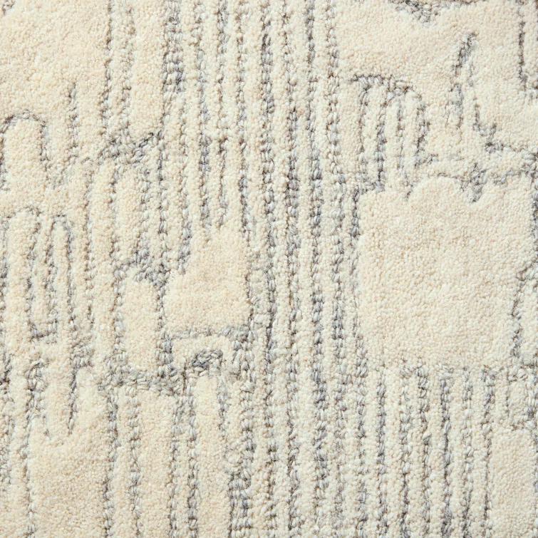 Town & Country Luxe Remin Abstract Line Art Handcrafted Area Rug Beige/Blue