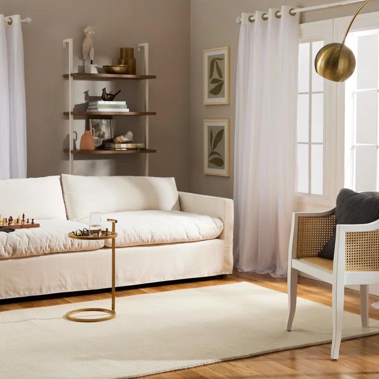 Town & Country Luxe Rita Ribbed Textured Handcrafted Area Rug Taupe/Ivory