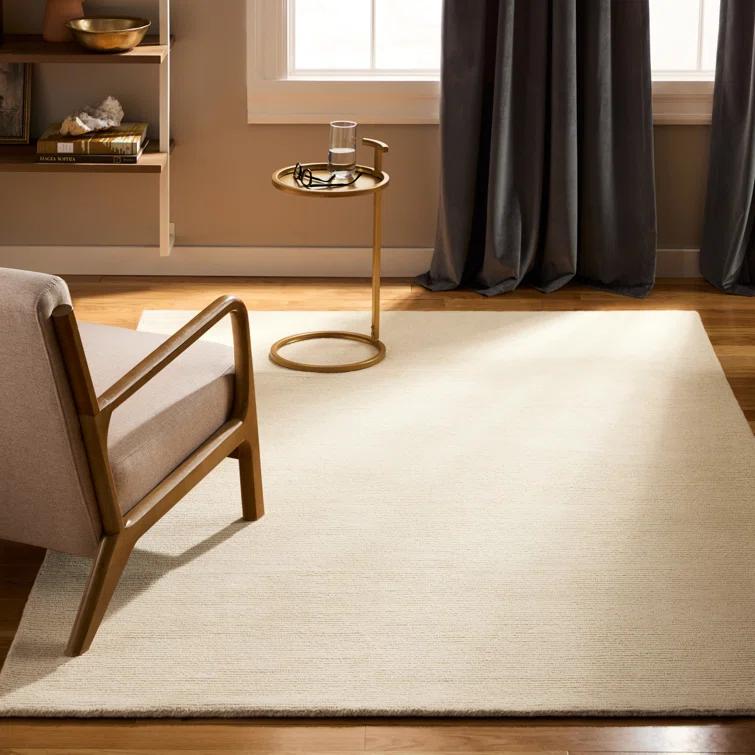 Town & Country Luxe Rita Ribbed Textured Handcrafted Area Rug Taupe/Ivory