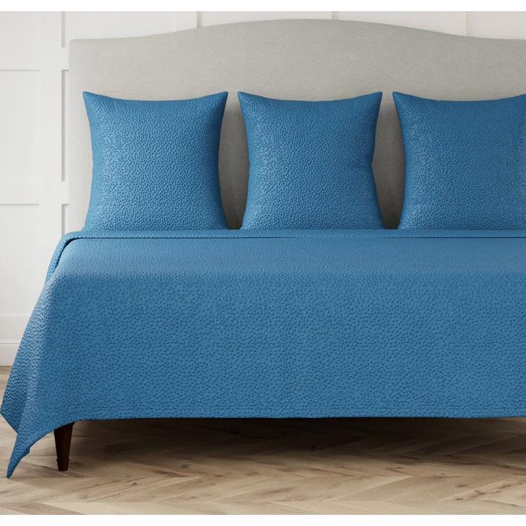 Bubble Matelasse Modern & Contemporary Cotton Geometric Shapes Coverlet Set