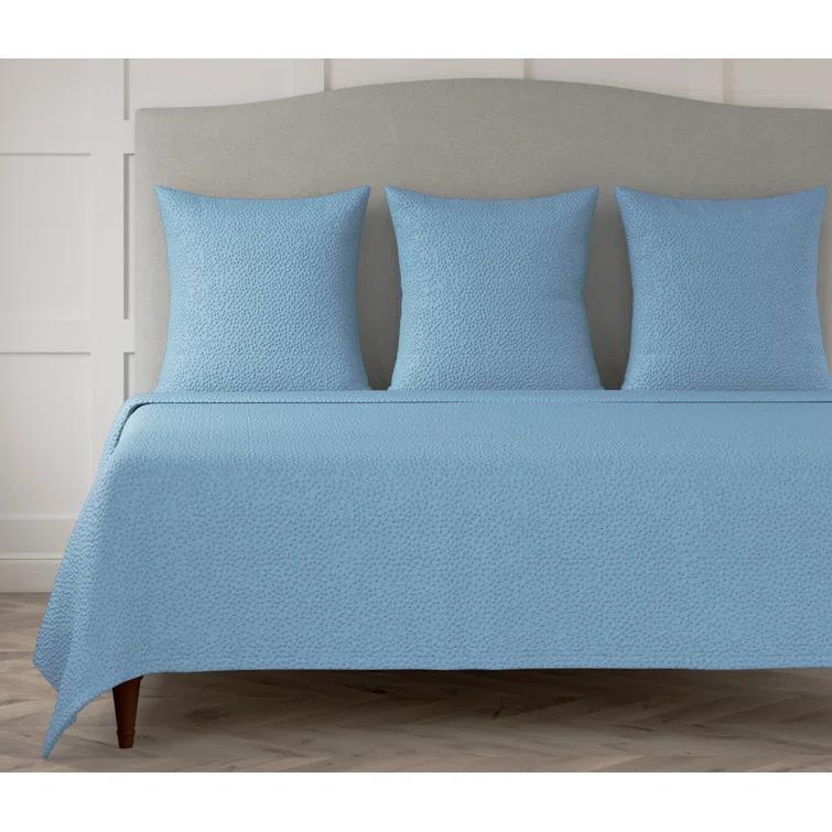 Bubble Matelasse Modern & Contemporary Cotton Geometric Shapes Coverlet Set