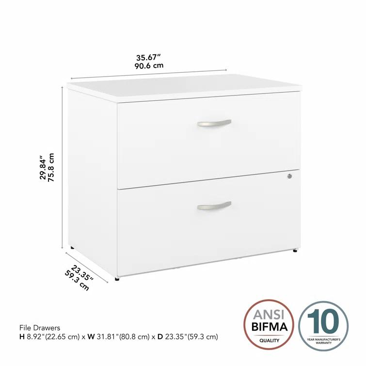 Studio C 36'' Wide 2 -Drawer File Cabinet