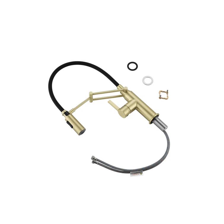 Elegant Lighting Leonardo Pull Down Spray Kitchen Faucet