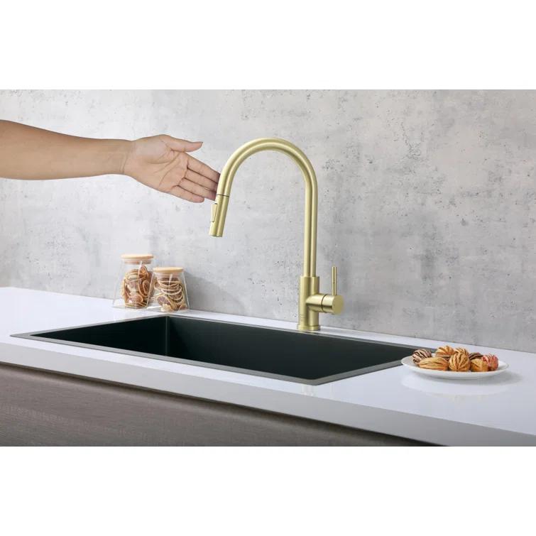 Elegant Lighting Luca Pull Down Spray Touch Kitchen Faucet