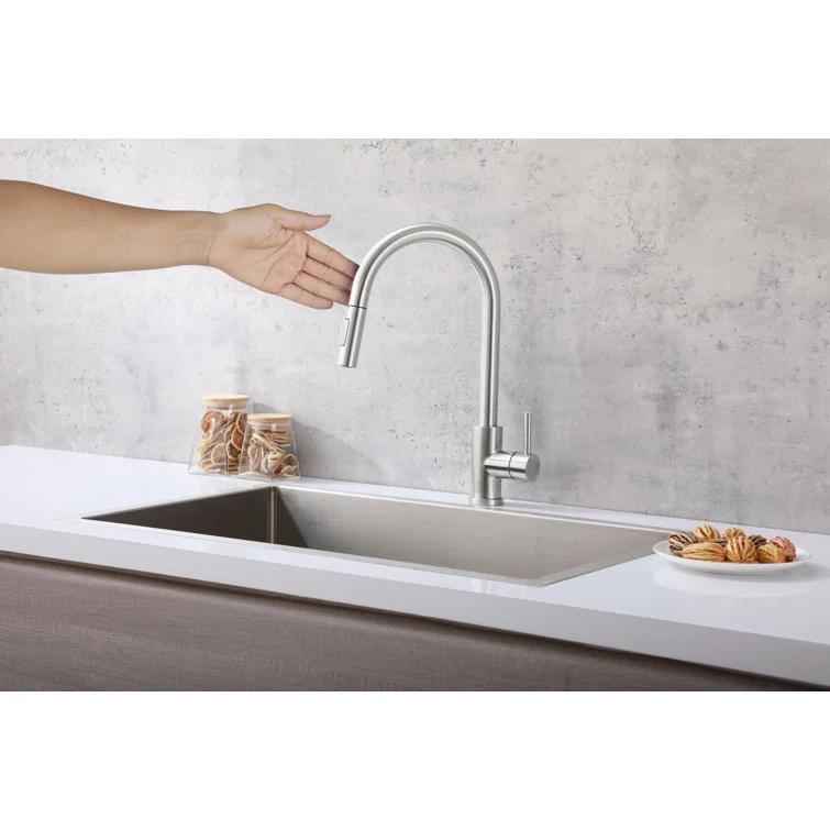 Elegant Lighting Luca Pull Down Spray Touch Kitchen Faucet