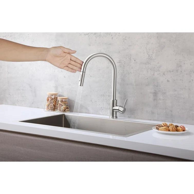 Elegant Lighting Luca Pull Down Spray Touch Kitchen Faucet