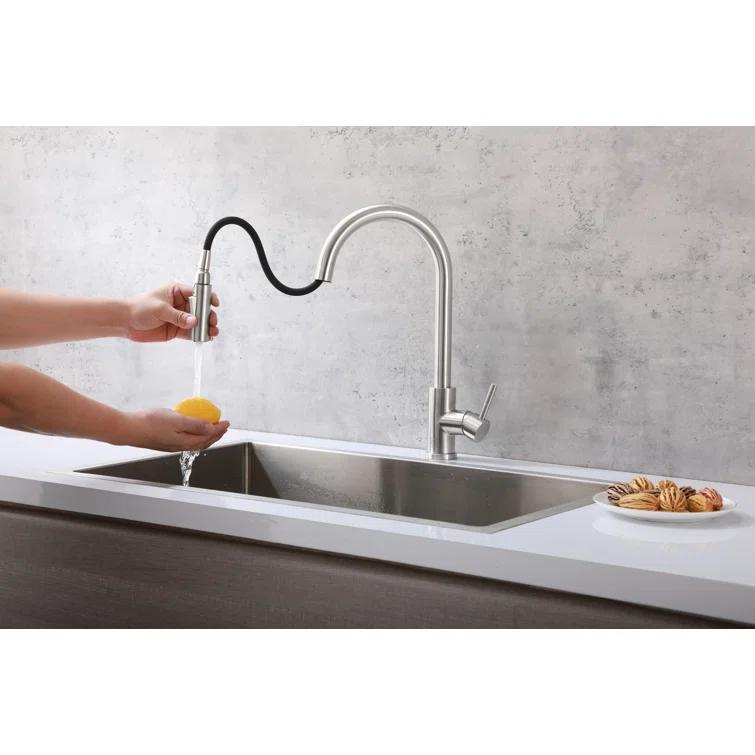 Elegant Lighting Luca Pull Down Spray Touch Kitchen Faucet