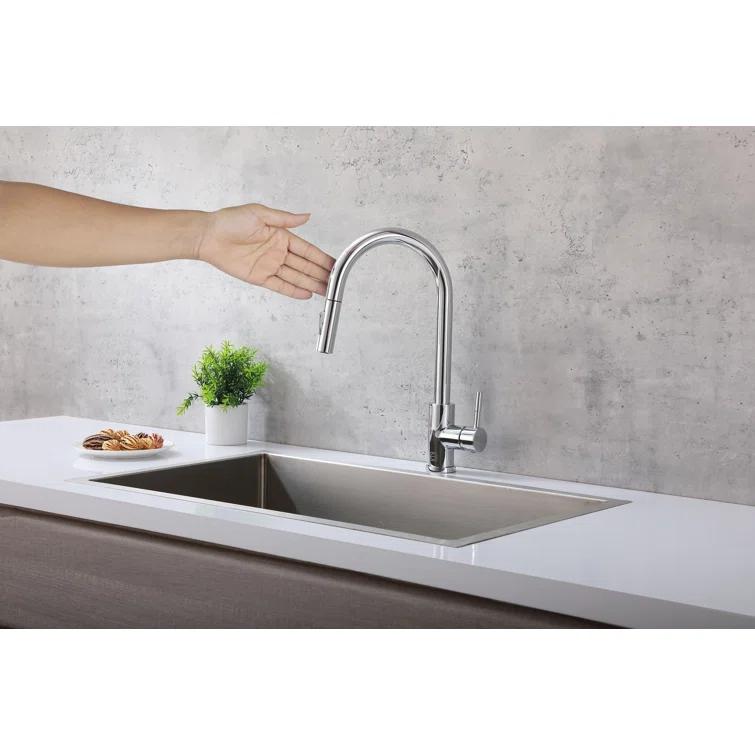 Elegant Lighting Luca Pull Down Spray Touch Kitchen Faucet