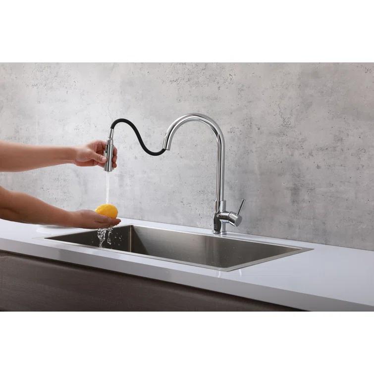 Elegant Lighting Luca Pull Down Spray Touch Kitchen Faucet
