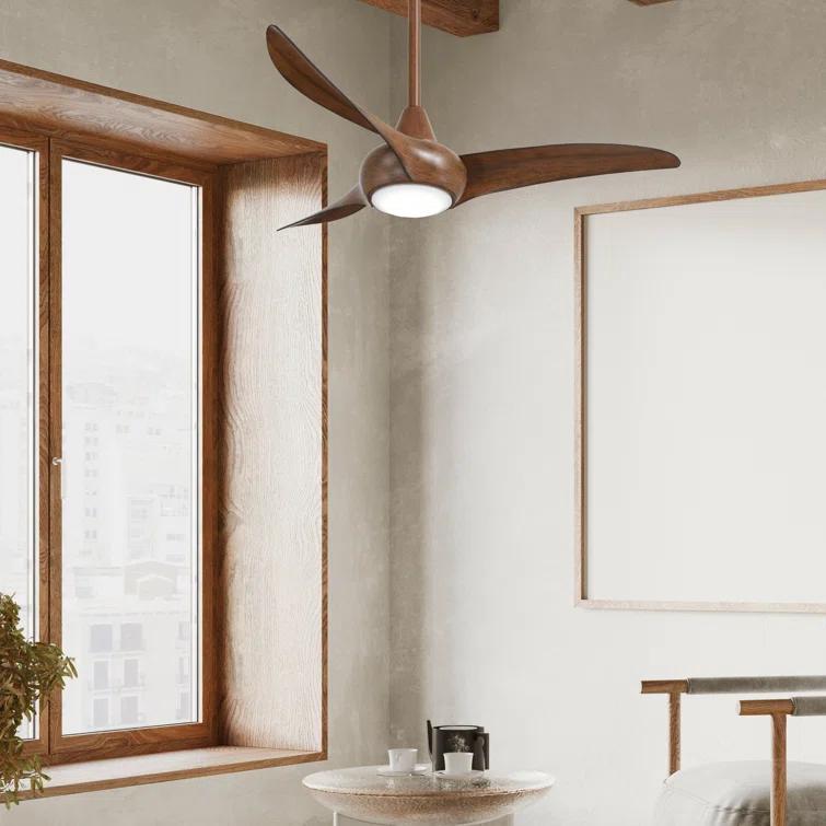 44" 3 - Blade LED Propeller Ceiling Fan with Remote Control and Light Kit Included