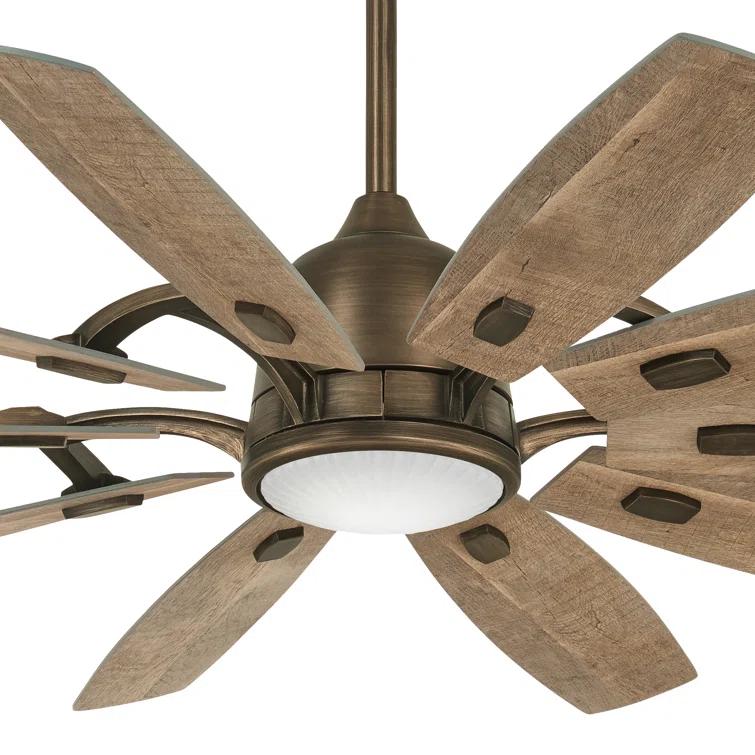 65" Barn 10 - Blade LED Smart Standard Ceiling Fan with Remote Control and Light Kit Included