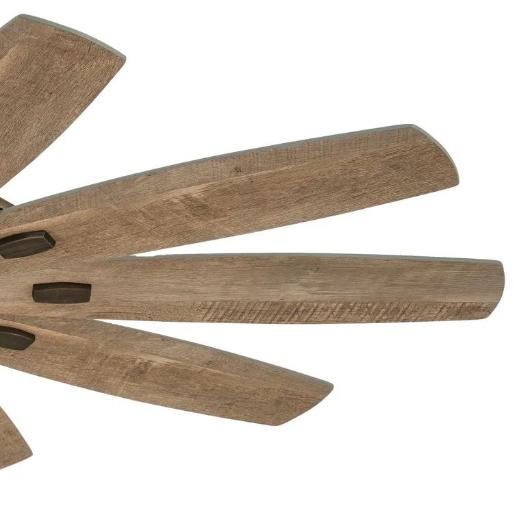 65" Barn 10 - Blade LED Smart Standard Ceiling Fan with Remote Control and Light Kit Included