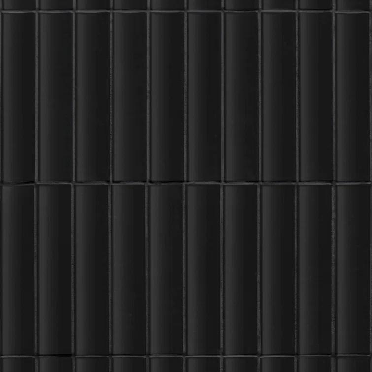 12.52" x 11.89" Honed Flucted Natural Marble Mosaic Tile