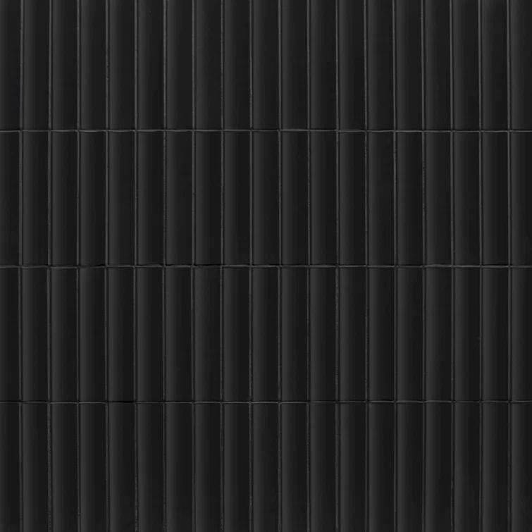 12.52" x 11.89" Honed Flucted Natural Marble Mosaic Tile