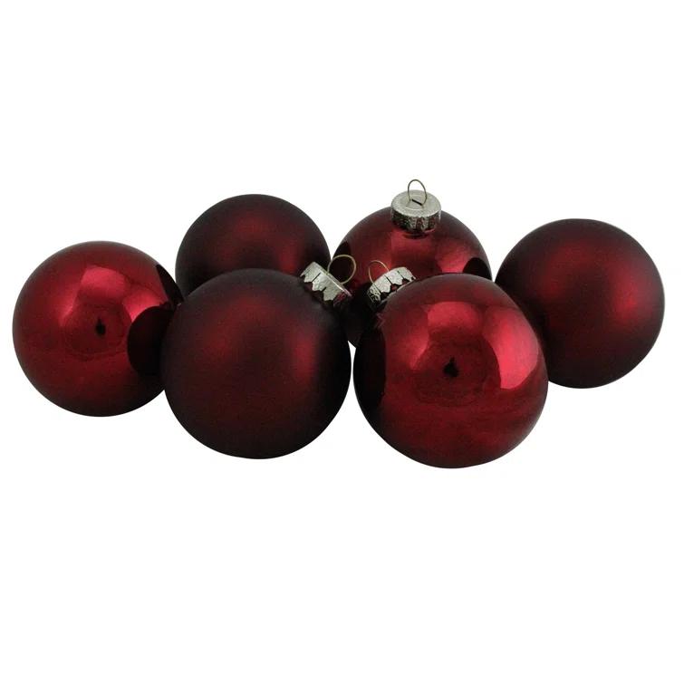 Northlight Seasonal Glass Ball Christmas Ornament (Set of 6)
