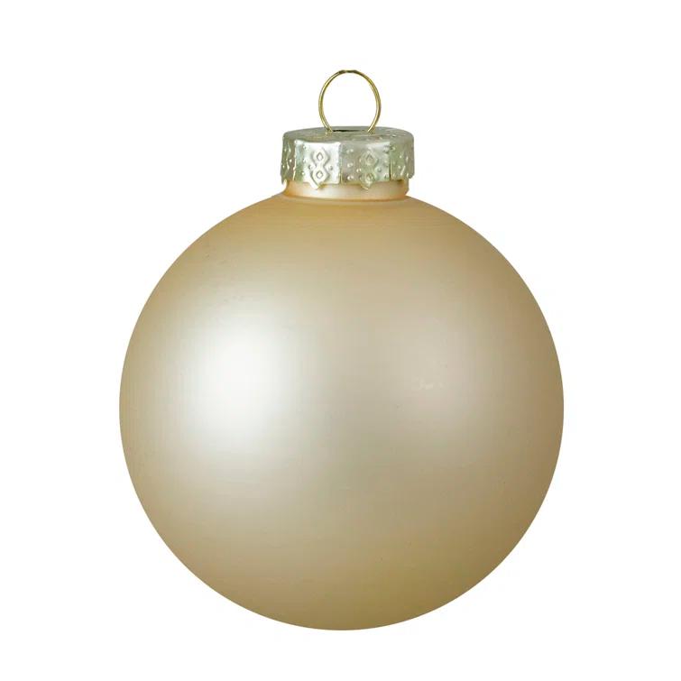 Glass Christmas Ball Ornament (Set of 9)