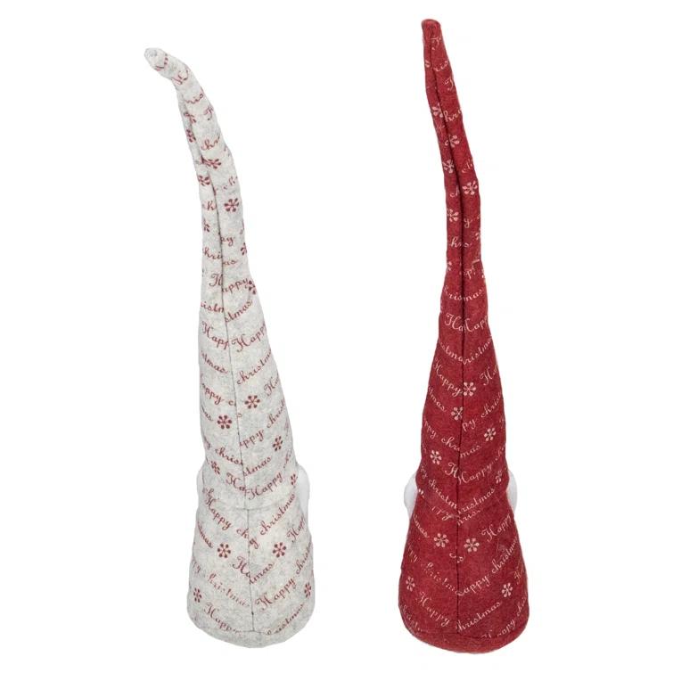 Northlight Seasonal Red and Ivory Happy Christmas Gnomes | Wayfair
