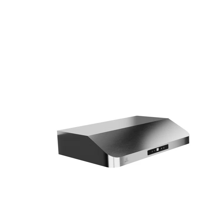 30" Stainless Steel Under Cabinet Range Hood With Washable Baffle Filter And LED Lights For Ducted Kitchen Over Stove Vent