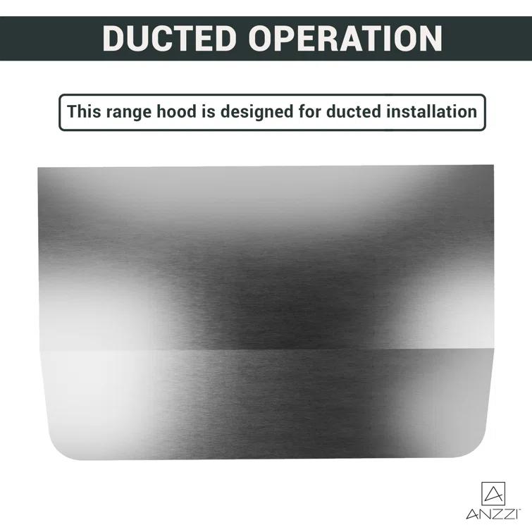 30" Stainless Steel Under Cabinet Range Hood With Washable Baffle Filter And LED Lights For Ducted Kitchen Over Stove Vent