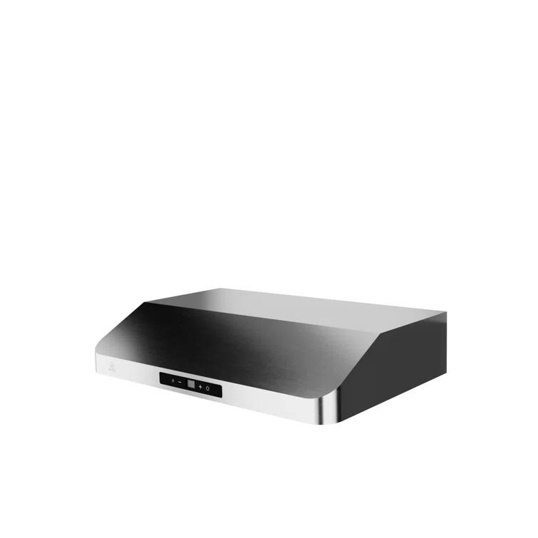 30" Stainless Steel Under Cabinet Range Hood With Washable Baffle Filter And LED Lights For Ducted Kitchen Over Stove Vent