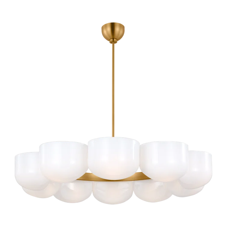 Cheverny Chandelier by Christiane Lemieux - Burnished Brass / 36"Dia