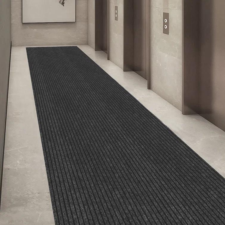Custom Cut Non-Slip Rubberback Scrape Indoor/Outdoor Extra Long Runner Rugs for Hallway, Kitchen, Living Room, Garage, and Patio