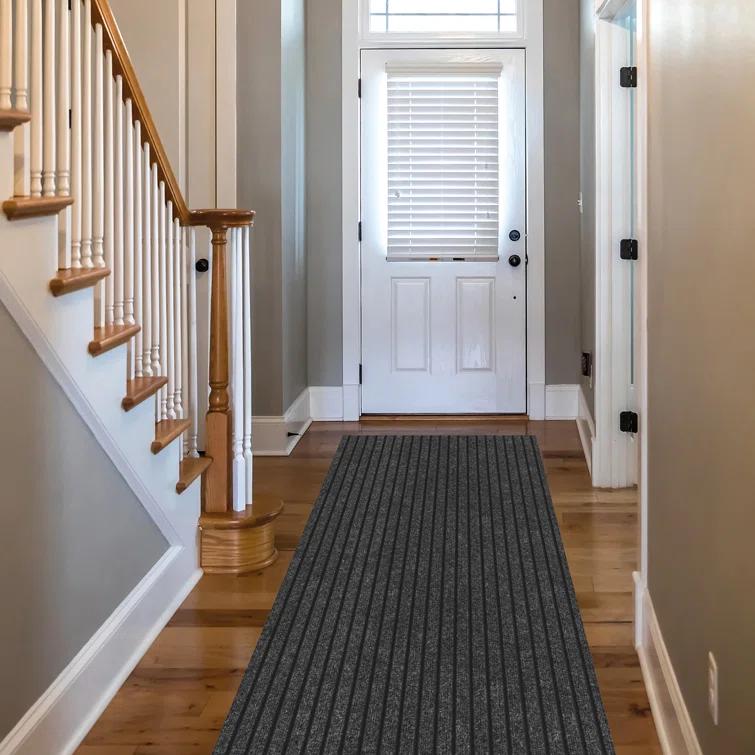 Custom Cut Non-Slip Rubberback Scrape Indoor/Outdoor Extra Long Runner Rugs for Hallway, Kitchen, Living Room, Garage, and Patio