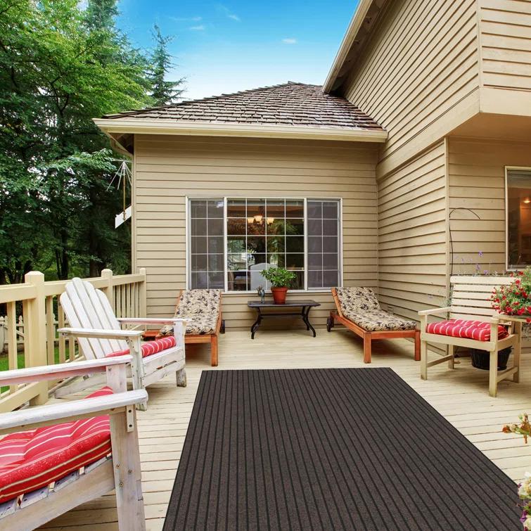 Custom Cut Non-Slip Rubberback Scrape Indoor/Outdoor Extra Long Runner Rugs for Hallway, Kitchen, Living Room, Garage, and Patio