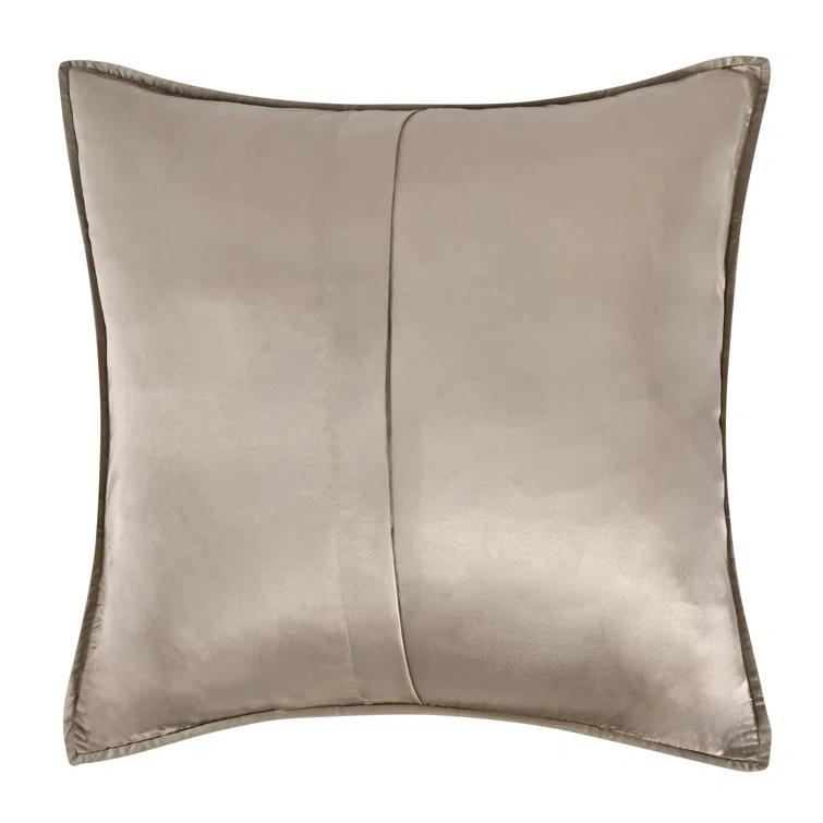Natural Euro Satin Quilted Pillow Sham