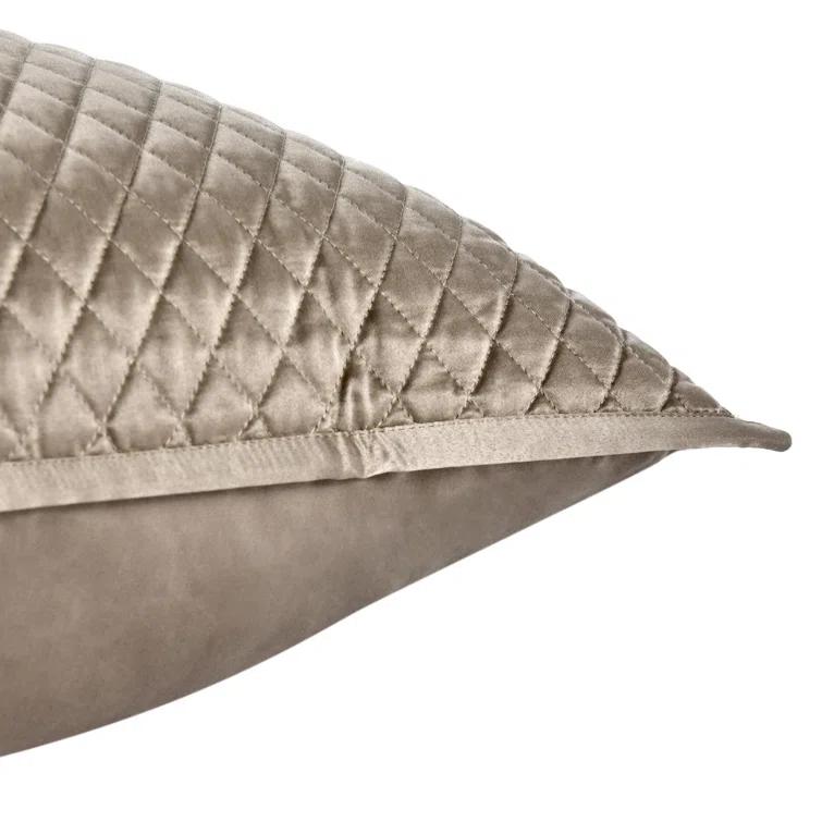 Natural Euro Satin Quilted Pillow Sham