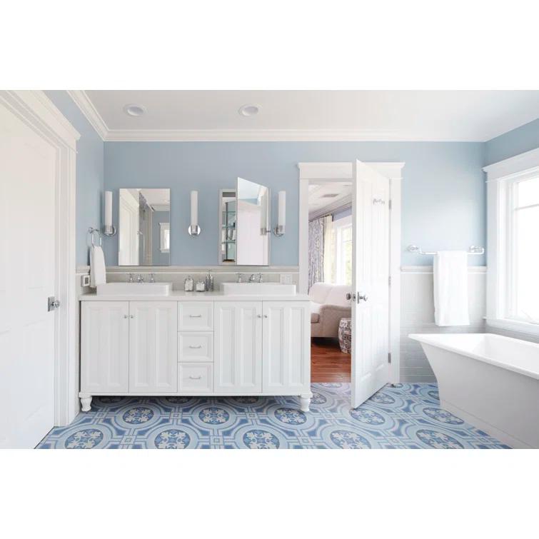 Vox® Vitreous China Rectangular Vessel Bathroom Sink with Overflow