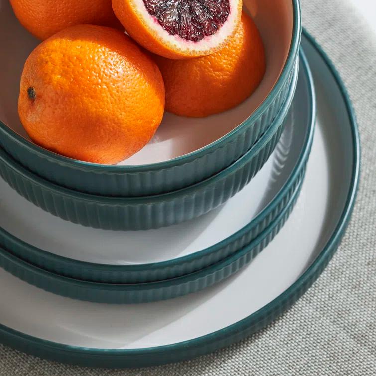 Laro 12 Piece Stoneware Dinnerware Set - Service for 4 (Set of 12)