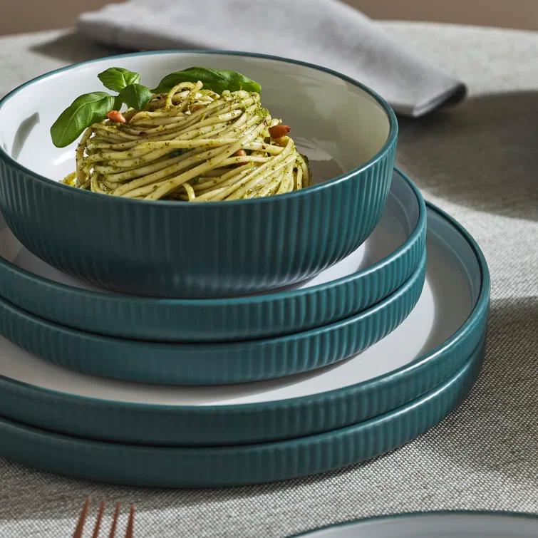 Laro 12 Piece Stoneware Dinnerware Set - Service for 4 (Set of 12)