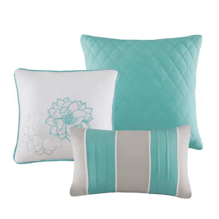 Madison Park Lola 7 Piece Floral Cotton Comforter Set