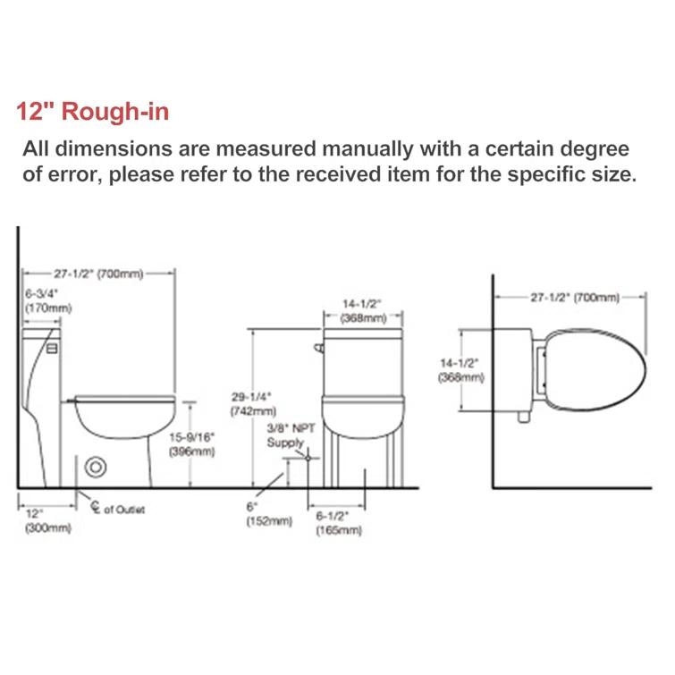BRABOL GPF Elongated Corner Toilet
