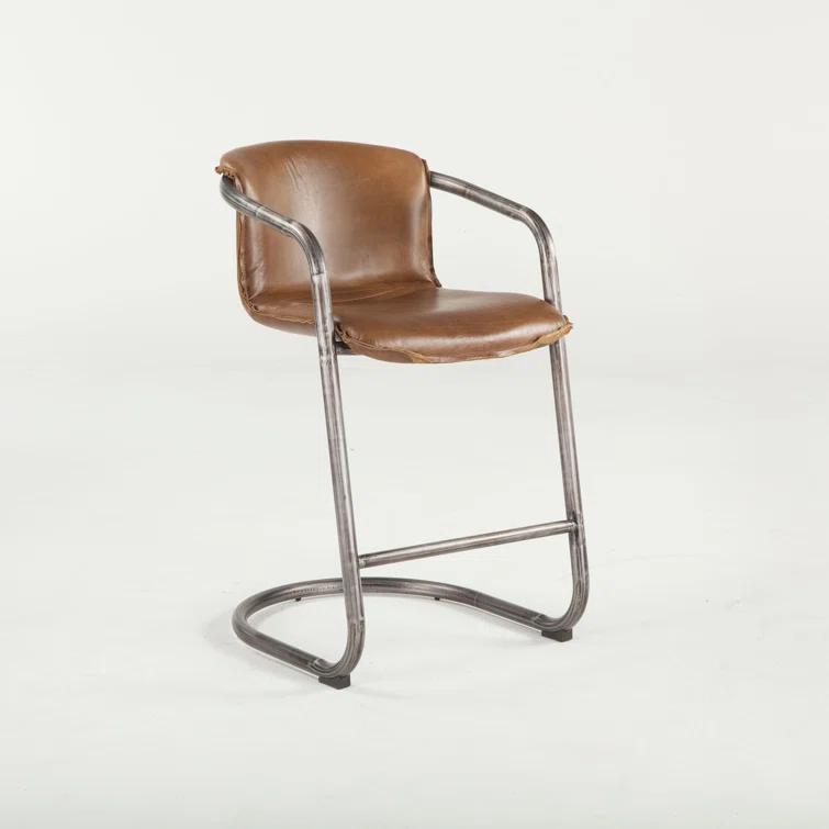 Darbonne Upholstered Counter Stool with Metal Frame