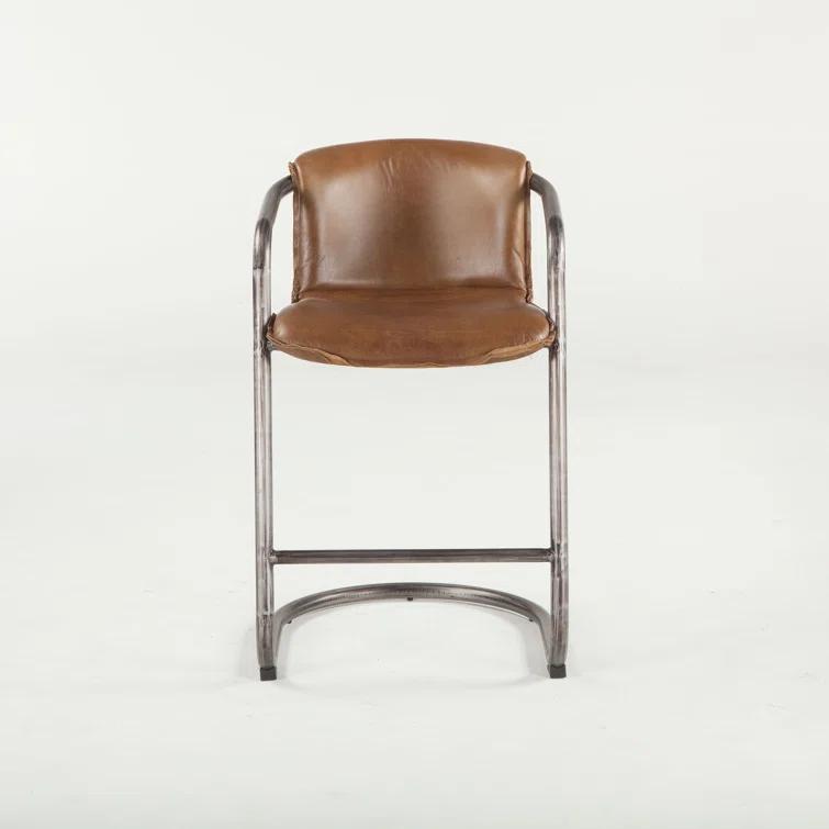 Darbonne Upholstered Counter Stool with Metal Frame