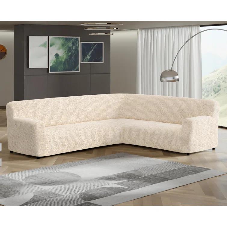 Stretchy Slipcover for Corner Sofa - Easy to Clean & Durable - Microfibra Collection