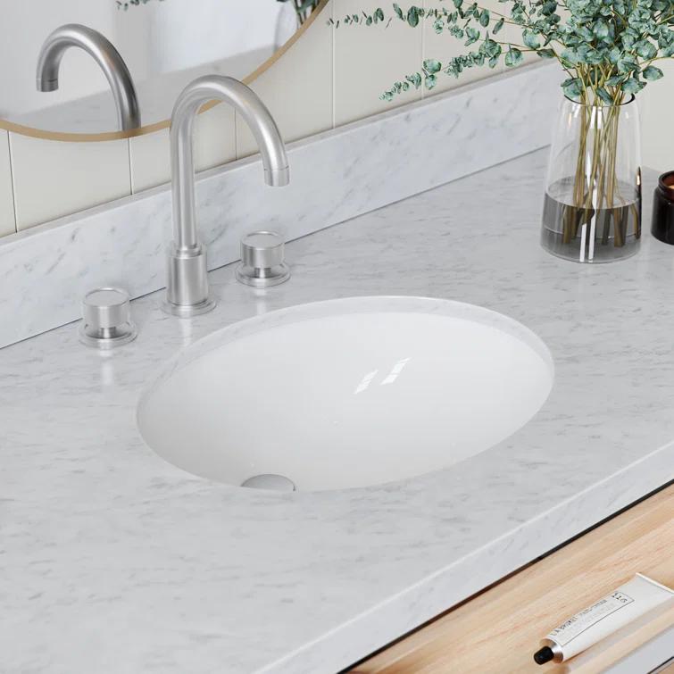 ARIEL Monrow 49 Single Sink Bathroom Vanity with Italian Carrara Marble Top