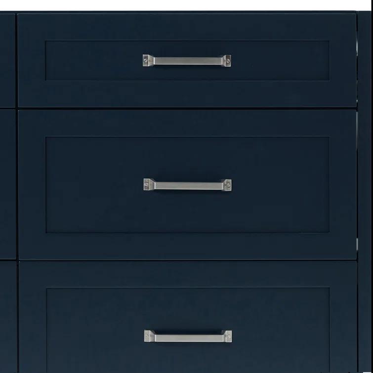 ARIEL Monrow 73 Double Sink Bathroom Vanity with Italian Carrara Marble Top