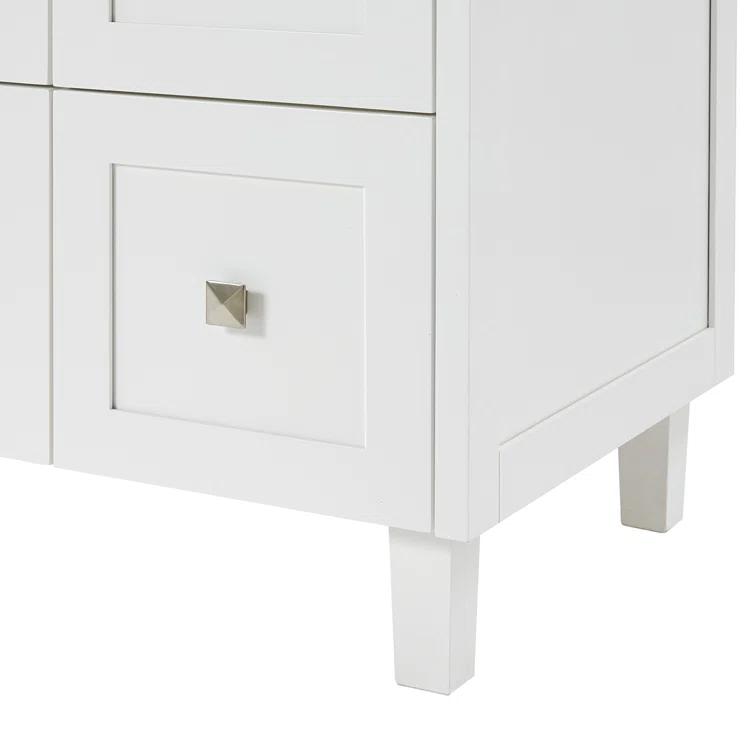 ARIEL Monrow 73 Double Sink Bathroom Vanity with Italian Carrara Marble Top